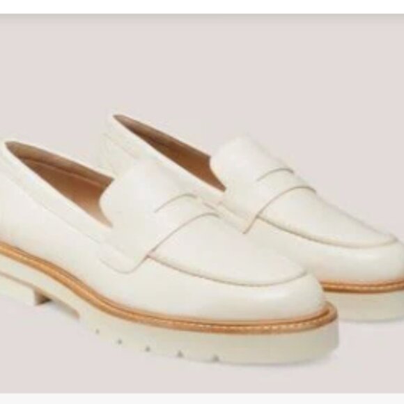 Stuart Weitzman Merrit White Patent Loafer size 10.5 BRAND NEW IN BOX - Picture 1 of 13